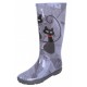 Ladies Grey, Cats Print Design, PVC, Wellies, Wellington, Rain Boots HAWAI LADY DEMAR