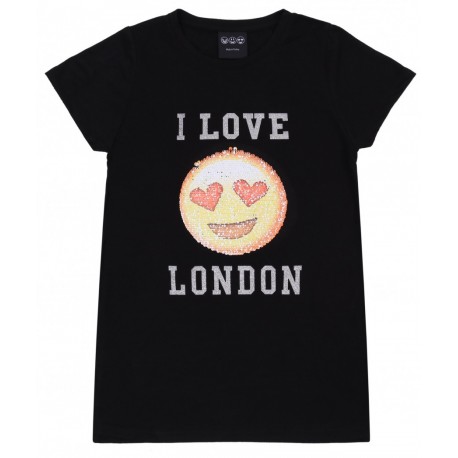 Czarna bluzeczka I Love London PRIMARK