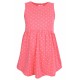 Neon Orange, Hearts Design, Summer Dress For Girls