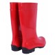 Lemigo Ilse Women Ladies High Quality Rubber PVC Red Wellies Wellingtons Rain Boots