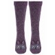 Women Warm Purple Grey Ankle Long Socks