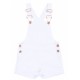 Childrens&#039; Fashionable Short White Dungarees  DENIM CO.