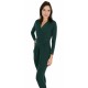 Dark Green, Wrap Front, Long Sleeved Jumpsuit For Ladies By John Zack