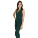 Dark Green, Sleeveless, Wrap Front, Jumpsuit, Playsuit For Ladies By John Zack