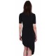 ASOS Czarna asymetryczna sukienka z drapowaniem