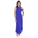 Cobalt Blue, One Side Off Shoulder Design, Split Detail Maxi Dress By John Zack 