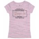 Pink Marl T-shirt &amp; Black Bottoms Pyjama Set For Girls Young Dimension