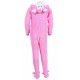 Pink, All In One Piece Pyjama, Hooded Onesie For Girls Monkey Design