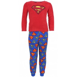 Red Top & Blue Bottoms Pyjama Set For Boys Superhero Superman DC COMICS