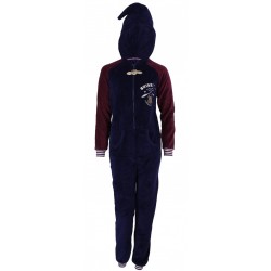 Navy Blue, Pointed Hood, All In One Piece Pyjama Onesie For Ladies Harry Potter 