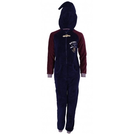 Navy Blue, Pointed Hood, All In One Piece Pyjama Onesie For Ladies Harry Potter 