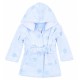 Soft &amp; Warm Light Blue/Stars Design Dressing Gown, Bathrobe For Baby Girls