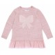 Girls&#039; Salmon Pink Sweater With A Sequin Bow