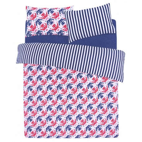 Blue/Red Double Reversible Duvet Cover + 2 Pillowcases Bedding Set HARRY POTTER 