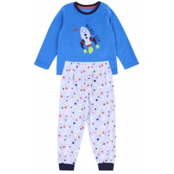 Boy Child Fleece Warm Blue Pyjamas Set