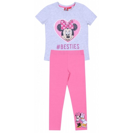 Grey Top, T-shirt + Leggings For Girls, 2 Ways Sequins Minnie Mouse Daisy DISNEY