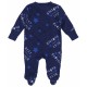 Navy Blue, Stars Design Sleepsuits For Baby Boys