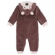 Brown Bear, Hooded, All In One Piece Pyjama, Onesie For Baby Boys