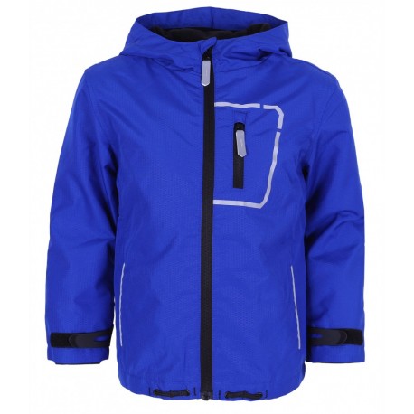Cornflower blue jacket with a hood