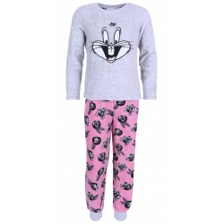 Grey Top & Pink Bottoms Pyjama Set For Girls Bunny Bugs LOONEY TUNES