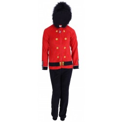 Red/Black, Hooded, All In One Piece Pyjama, Onesie For Ladies Queen's Guard