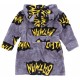 Batman DC Comics Child Boy Fleece Warm Grey Bathrobe