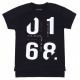 Unisex Basic Black T-shirt With A Lower Back