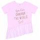 Girls&#039; Pink Asymetrical T-shirt Flared Bottom