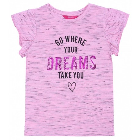 Pink T-shirt With Flared Sleeves DREAMS