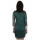 ASOS zielona, koronkowa sukienka mini