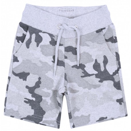 Grey camo sweat shorts