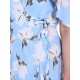 John Zack Błękitna sukienka mini w kwiaty
