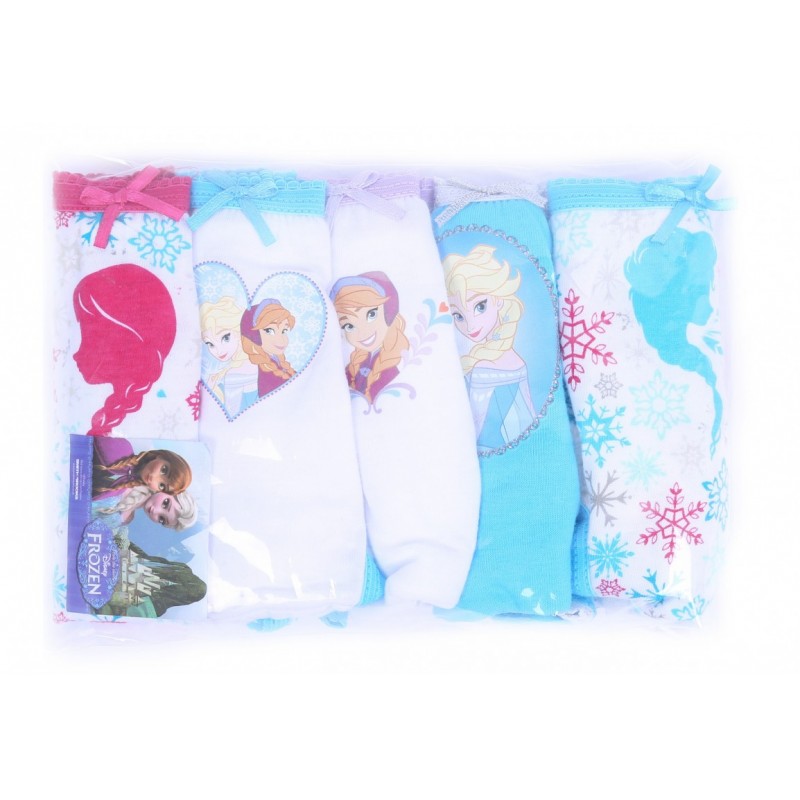 5 x White, Blue Briefs, Underwear For Girls Anna & Elsa Frozen DISNEY -  Sarcia