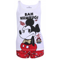 Ladies Red/White Top & Shorts Pyjama Set Mickey Mouse DISNEY