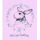 Pink, Sleeveless Top &amp; Beige Shorts Pyjama Set For Ladies Rabbit Design Love To Lounge