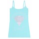 Mint Green, Sleeveless Top &amp; Grey Shorts Pyjama Set For Ladies Diamonds Design