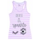 Purple Striped Top &amp; Grey Shorts Pyjama Set For Ladies Rise&amp;Sparkle Love To Lounge