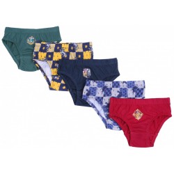 5 x Multicolour Briefs, Underwear For Boys Hogwarts HARRY POTTER