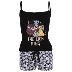 Ladies Black/White Pyjama Set Nightwear THE LION KING DISNEY
