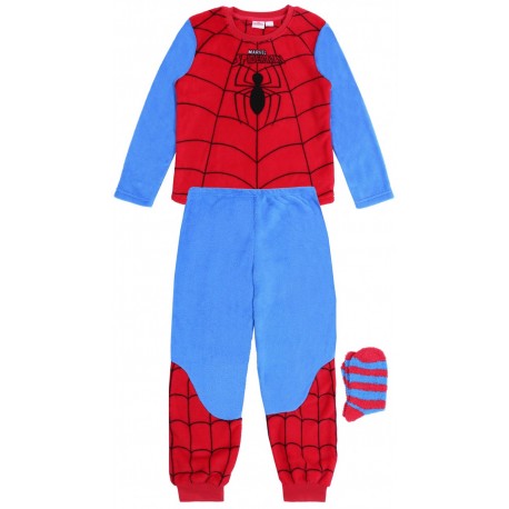Czerwono-niebieska piżama + skarpetki SPIDERMAN