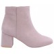 Nude, Beige, Mid Heeled Ankle Boots For Ladies