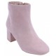 Nude, Beige, Mid Heeled Ankle Boots For Ladies