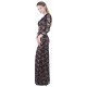 ASOS Czarno-beżowa sukienka maxi z koronki