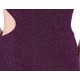 Glitter Purple Short Mini Dress, Sleeveless, Cut Out Sides by John Zack