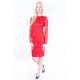 ASOS Czerwona, ołówkowa sukienka z koronką