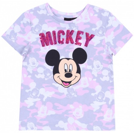 Szaro-różowa bluzka moro Myszka Mickey DISNEY