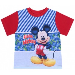 Czerwono-niebieska bluzka, t-shirt Mickey DISNEY