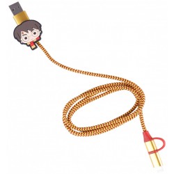 Pleciony kabel USB, 1m Harry Potter