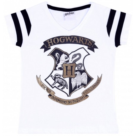 Biała dziewczęca koszulka, t-shirt Harry Potter