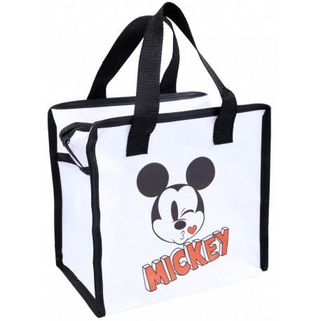 Un petit sac blanc réutilisable de Mickey
